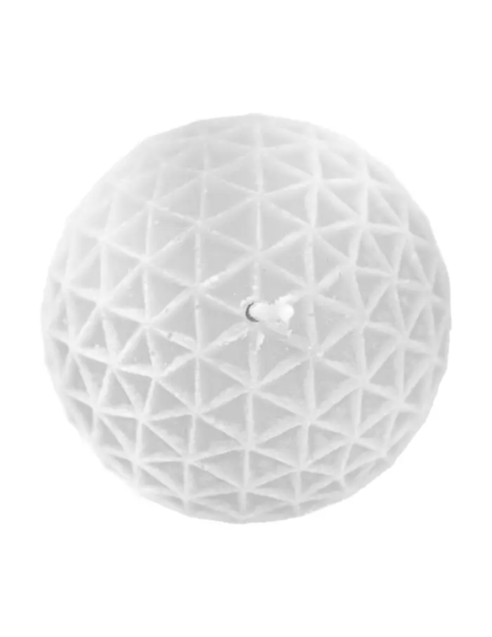 Vela decorativa diseño esfera blanca de 6.5x6.5x7cm - Image 4