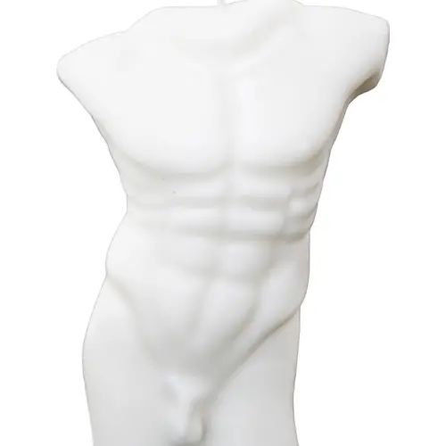 Vela decorativa diseño de busto de color blanco de 6×9.5x14cm