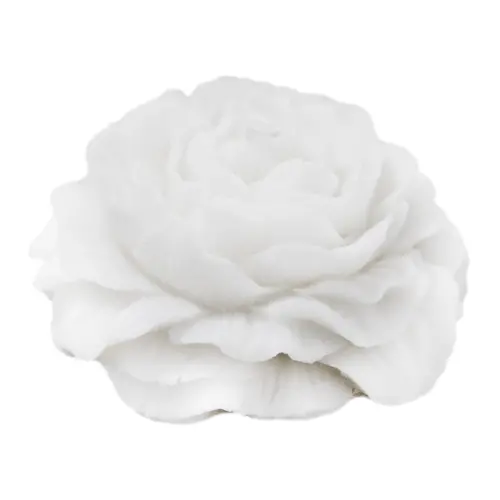 Vela decorativa diseño de flor de rosa de color blanco de 8.2×8.2×3.4cm