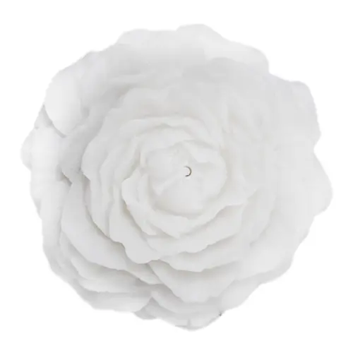 Vela decorativa diseño de flor de rosa de color blanco de 8.2×8.2×3.4cm