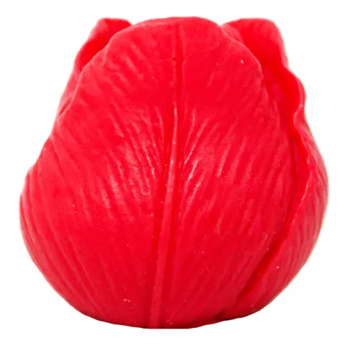 Vela decorativa diseño de flor con pétalos rojos de 6.3×6.3x6cm