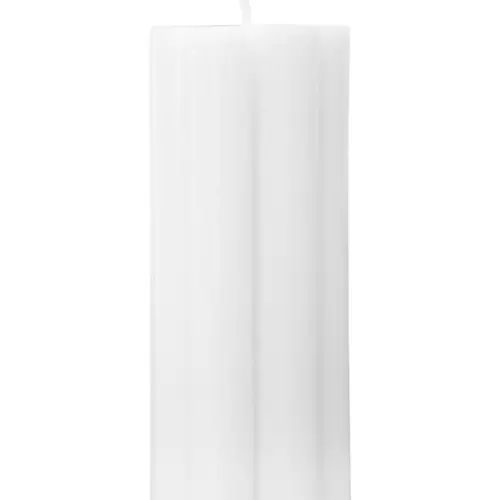 Vela decorativa diseño de corazones de color blanco de 4.2×4.2×10.2cm