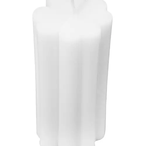 Vela decorativa diseño de corazones de color blanco de 4.2×4.2×10.2cm