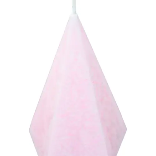 Vela decorativa diseño de figura geométrica de color rosa de 7.5×7.5x12cm