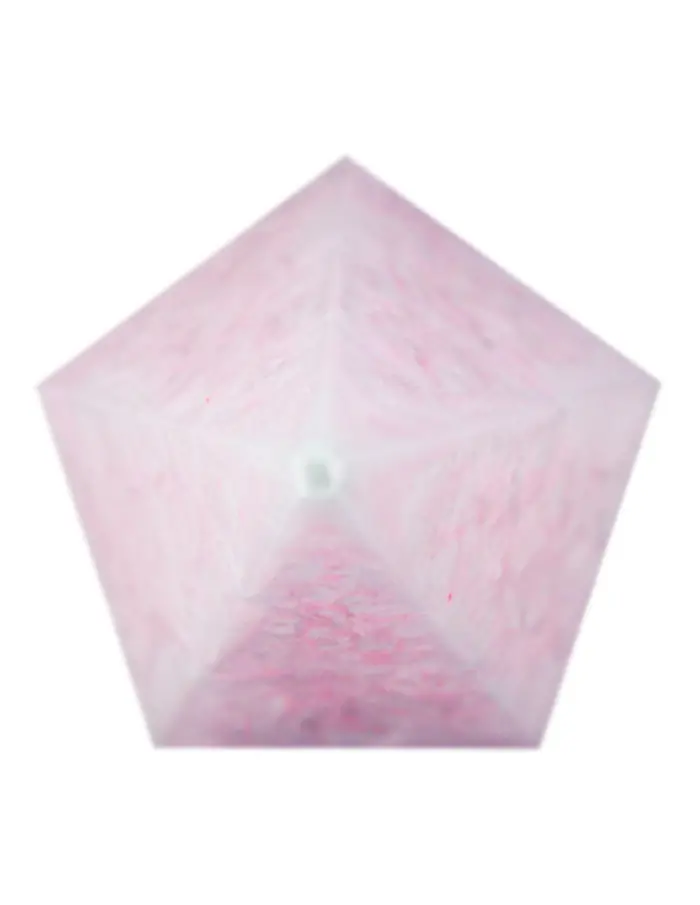 Vela decorativa diseño de figura geométrica de color rosa de 7.5x7.5x12cm - Image 3
