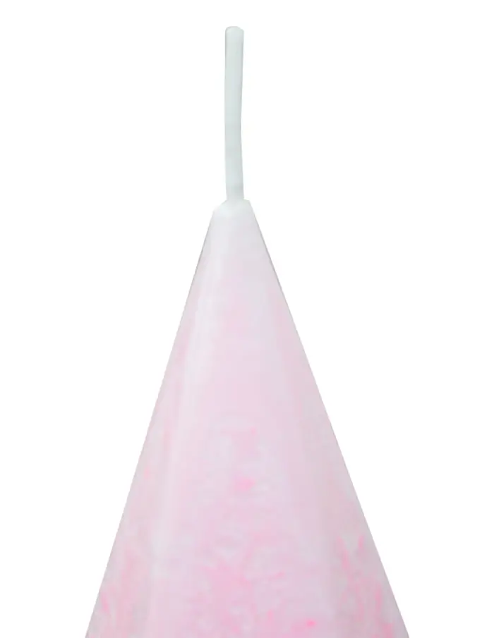 Vela decorativa diseño de figura geométrica de color rosa de 7.5x7.5x12cm - Image 4