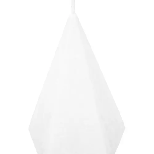 Vela decorativa diseño de figura geométrica de color blanco de 7.5×7.5x12cm