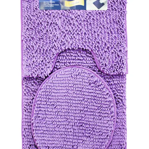 Juego de tapete para baño de color púrpura de 50x80x0.1cm