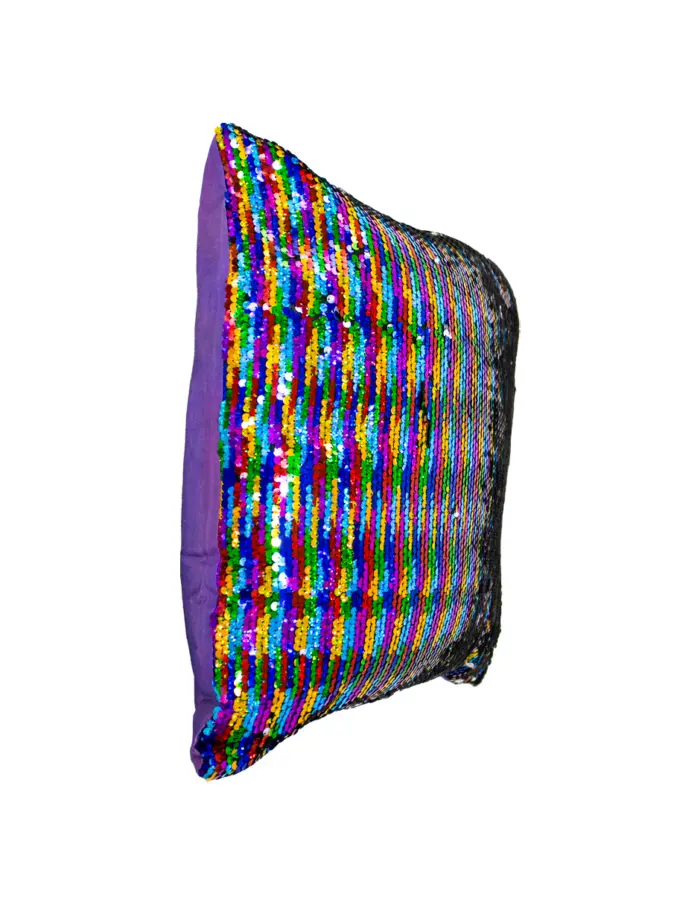 Almohada de lentajuelas arcoiris 40x40cm - Image 3