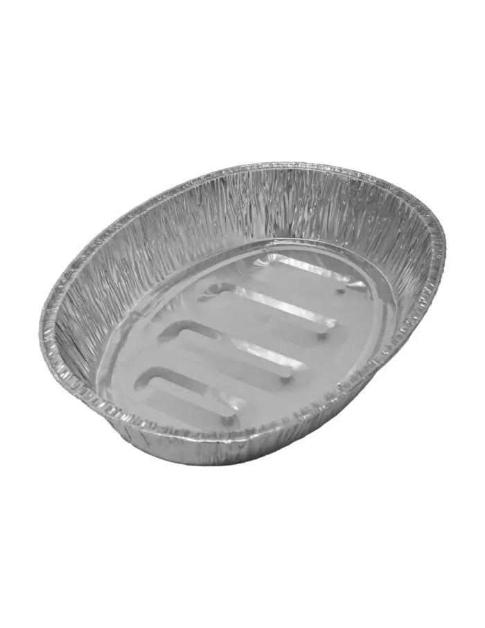 Charola de papel de aluminio oval de 46.8x34x8.5cm - Image 2