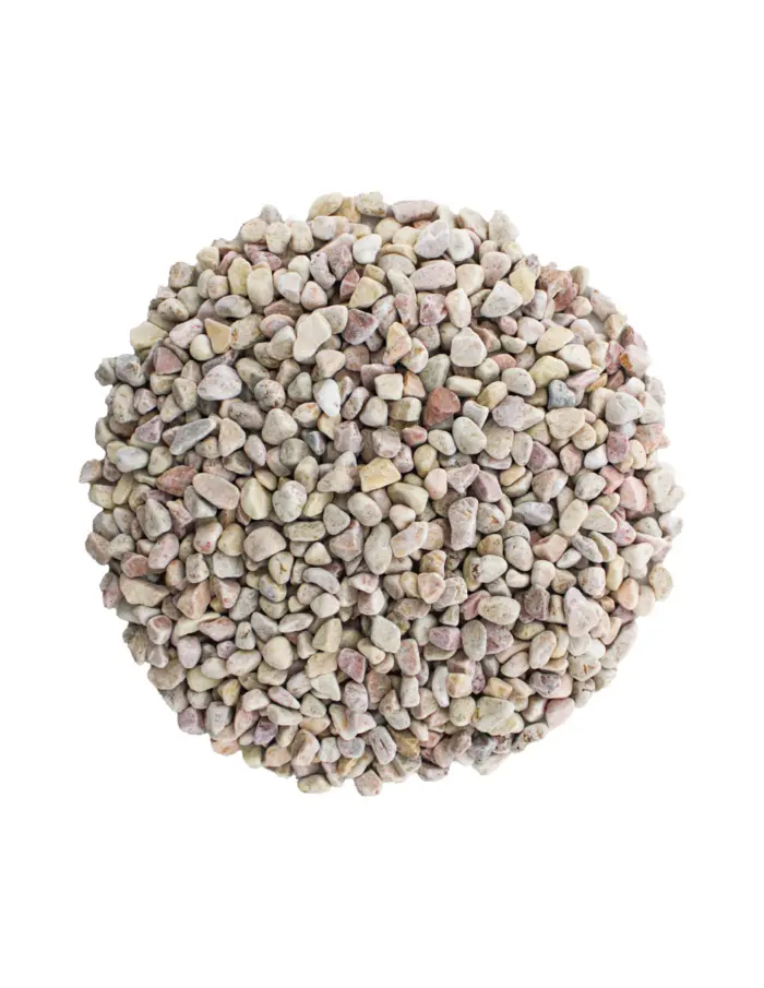 Caja de piedras de río en tonos beige de 2kg de 0.5-0.8cm de 10x10x18cm - Image 3