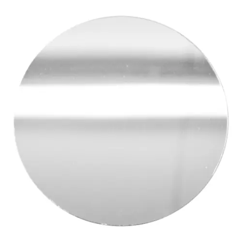 Bajo plato diseño espejo de acrílico plateado redondo de 36cm