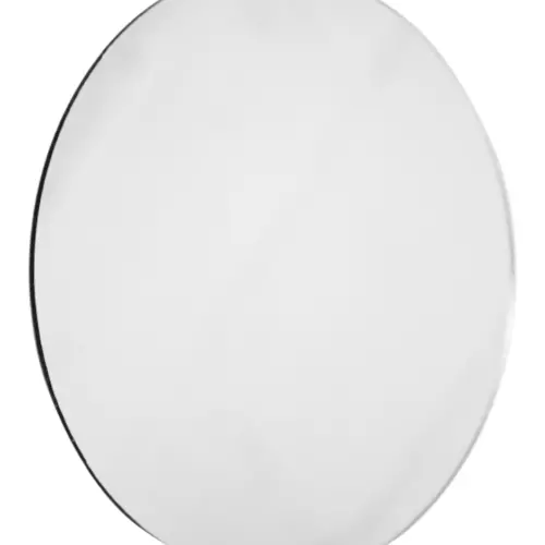 Bajo plato diseño espejo de acrílico plateado redondo de 36cm
