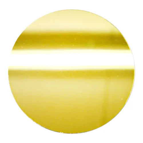 Bajo plato diseño espejo de acrílico dorado redondo de 36cm