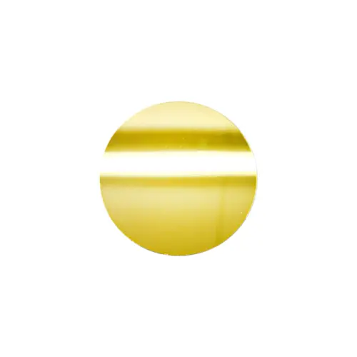Porta vaso diseño espejo de acrílico dorado redondo de 12cm