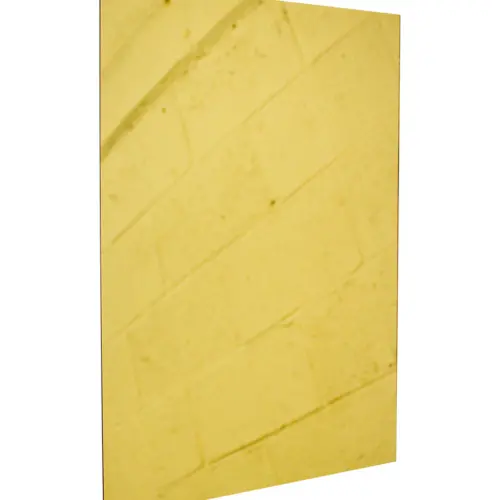 Bajo plato diseño espejo de acrílico dorado rectangular de 30x40cm