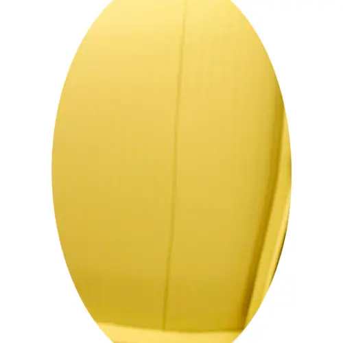 Bajo plato diseño espejo de acrílico dorado ovalado de 30X50cm
