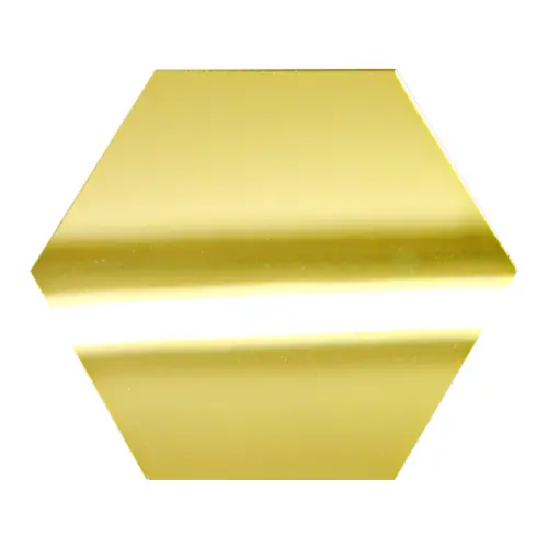 Bajo plato diseño espejo de acrílico dorado hexagonal de 36x35cm