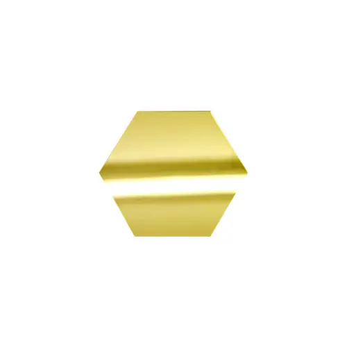 Porta vaso diseño espejo de acrílico dorado hexagonal de 12.6X11cm