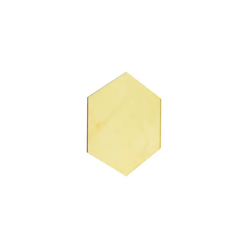 Porta vaso diseño espejo de acrílico dorado hexagonal de 12.6X11cm