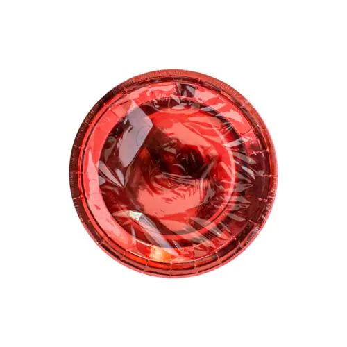 Paquete de 10 platos desechables rojo de 18cm