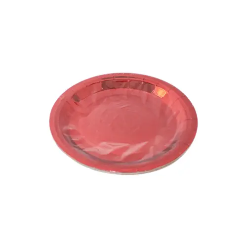 Paquete de 10 platos desechables rojo de 18cm