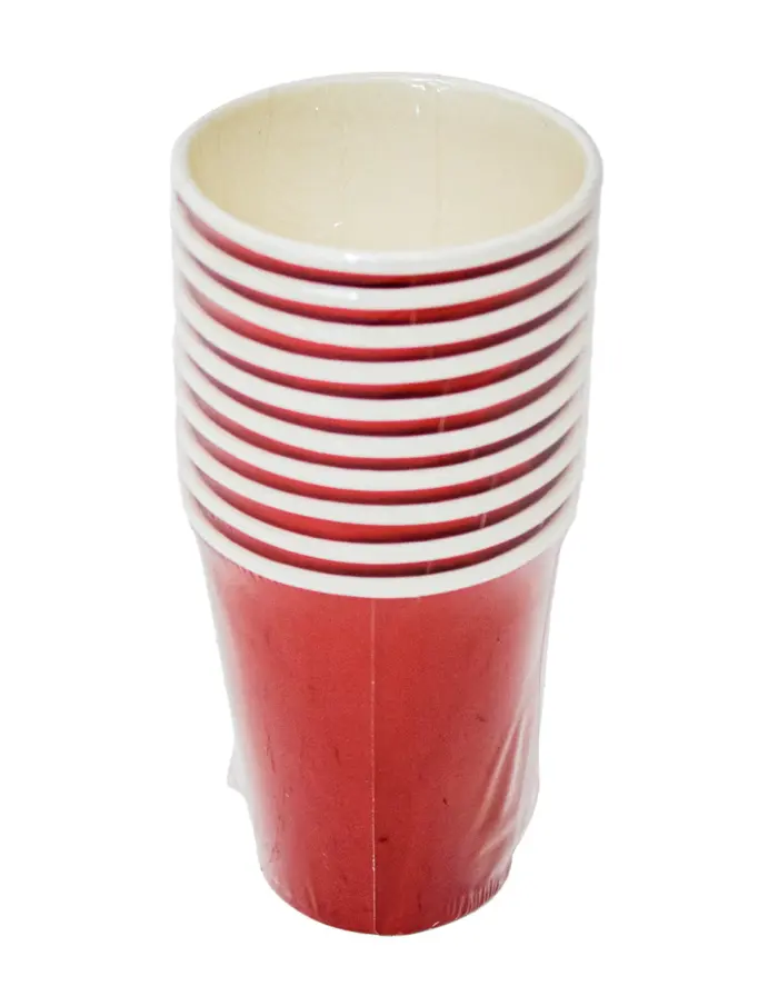 Paquete de 10 vasos desechables rojo de 7x9cm - Image 2