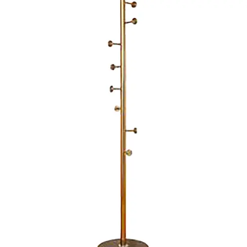 Perchero de metal dorado con 8 ganchos de bolitas de 178cm