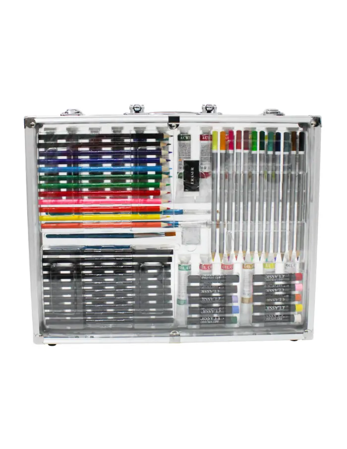 Juego de pintura de oleo con 76 piezas en caja de acrilico de 5.3x38.3x32.5xcm - Image 2