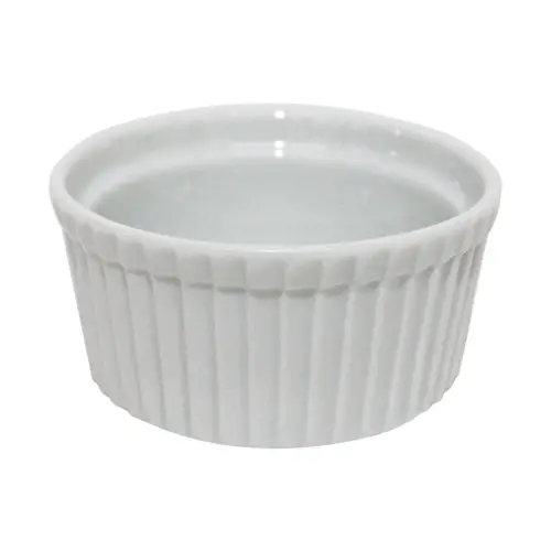 Flanera de porcelana blanca de 8.8×8.8x4cm