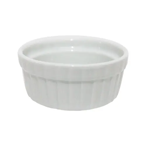 Flanera de porcelana blanca de 6.5×6.5×2.5cm