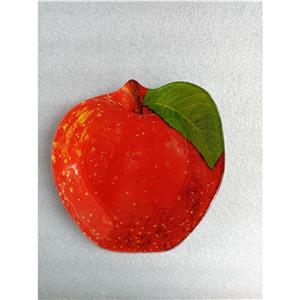 Plato de vidrio diseño de manzana roja de 22.6×23.3×2.3cm
