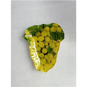Plato de vidrio diseño uva verde de 18.6×20.4×2.3cm