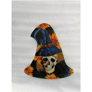 Plato de vidrio diseño combrero de calavera de 23.5x26x2.5cm