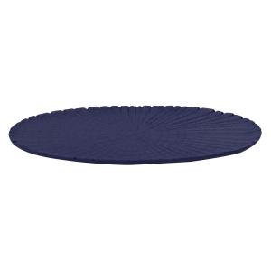 Charola oval de metal azul marino de30x14x1cm