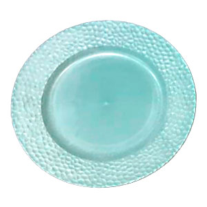 Plato de presentación azul diseño panal de 33x33x2cm