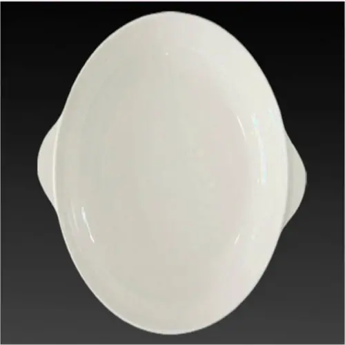 Plato redondo de melamina con asas 14x13x2cm