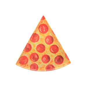 Plato de melamina estampado rebanada de pizza pepperoni 22cm