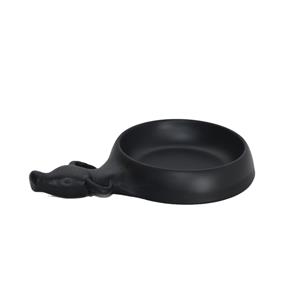 Sartén Decorativo de melamina negra con mango de 43.7×28.1x6cm
