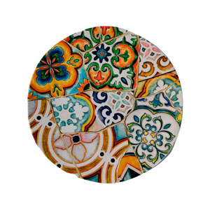 Plato de melamina con estampado de 21.5cm