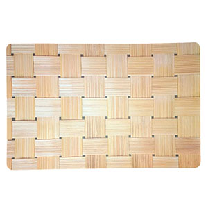 Mantel individual rectangular de plastico diseño madera