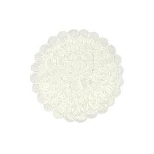 Mantel individual de tela blanco diseño flor de 38cm