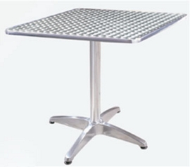 Mesa de aluminio cuadrada de 80x80x70cm