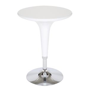 Mesa para bar blanca de 68cm y altura ajustable de 60x60x68-92cm