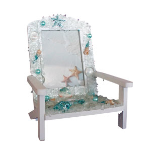 Decoración Silla con detalles marinos 22x17cm