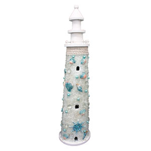 Faro con detalles marinos de 54x15cm