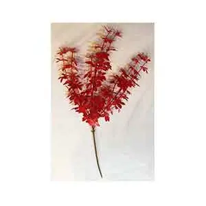 Vara de follaje de plastico con hojas rojas