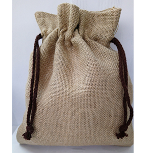 Bolsa de yute natural para botellas de vino de 20x29cm