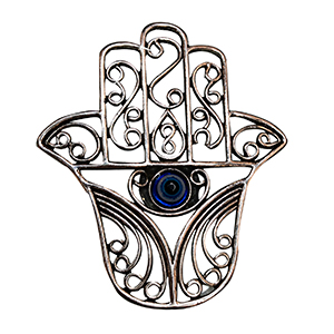 Llavero diseño mano de Fatima con Ojo turco