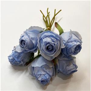 Ramo de rosas azul pastel
